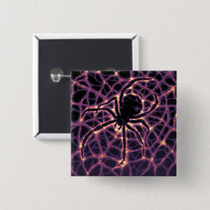 Spinnen-Kosmisches Netz, Halloween-Galaxie des Gra Button