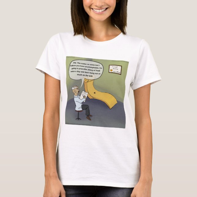 Spinnen mit Arachnophobie Frauen lustig T-Shirt (Vorderseite)