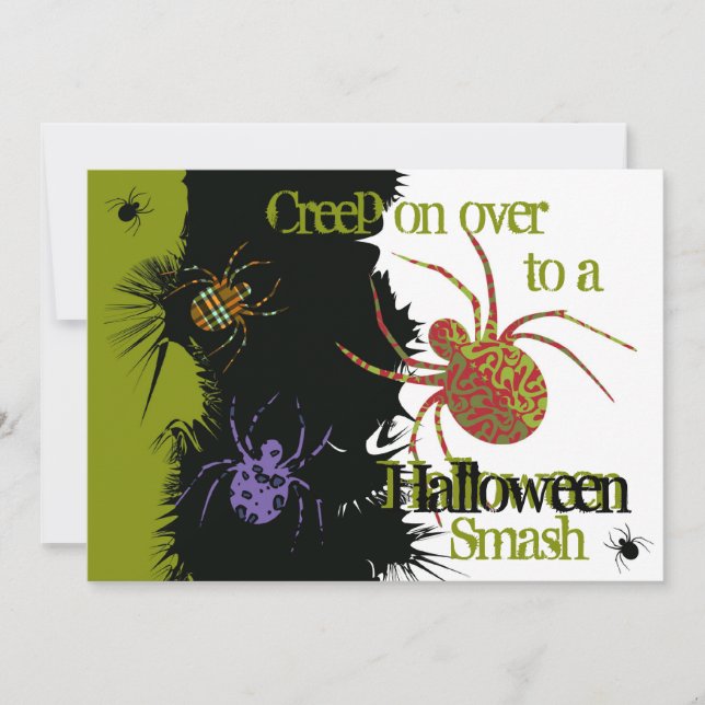 Spinnen 'N Muster Einladung (Vorderseite)