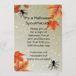 Spinnen-Netz-Halloween-Einladung Einladung
