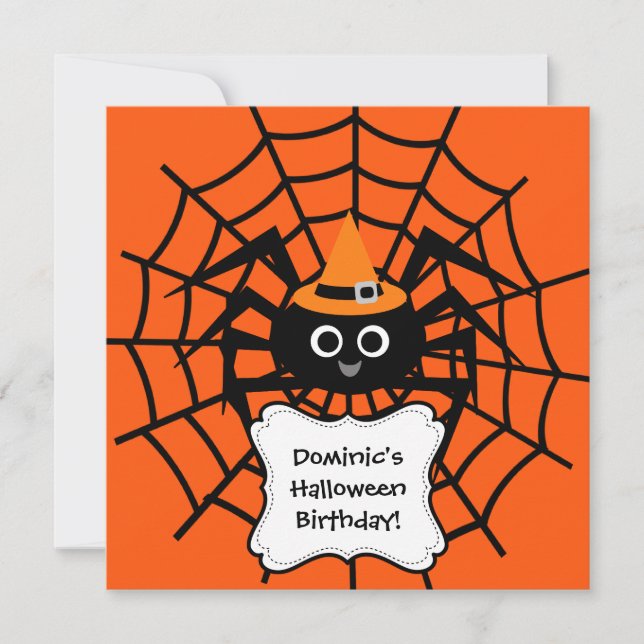 Spinnen-Netz-Halloween-Party-Einladung Einladung (Vorderseite)