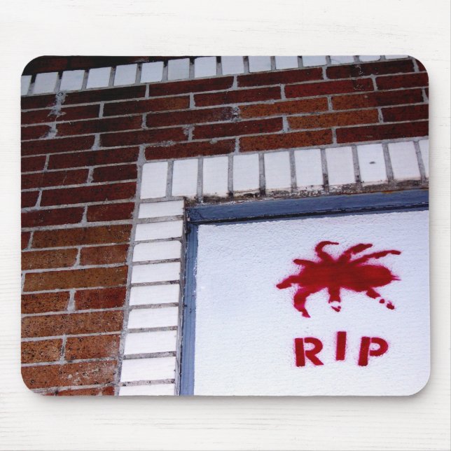 Spinnen-R.I.P-Schablone Mousepad (Vorne)