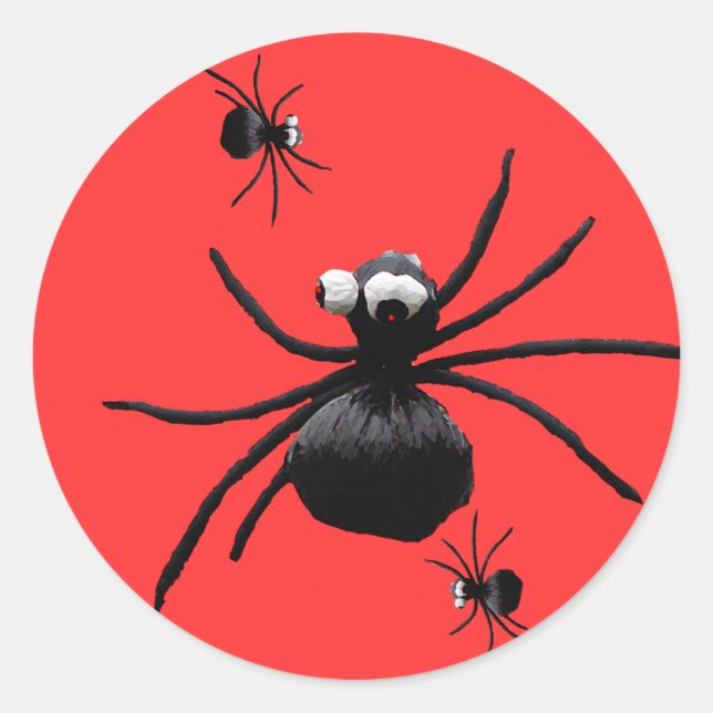 Spinnen Runder Aufkleber (Vorderseite)