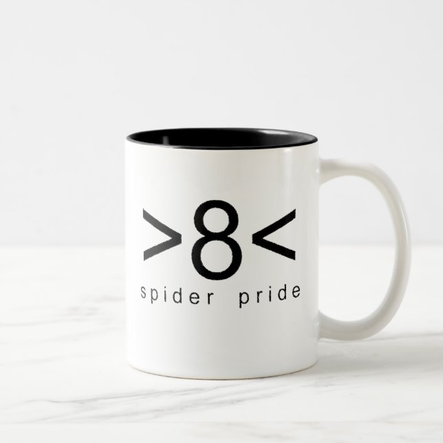 Spinnen-Stolz-Tasse Zweifarbige Tasse (Rechts)