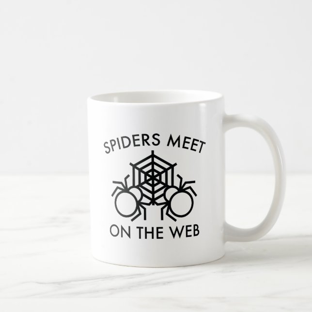 Spinnen treffen sich im Web Kaffeetasse (Rechts)