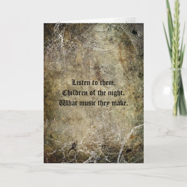 Spinnen-und Netz-Halloween-Karte Karte (Vorderseite)