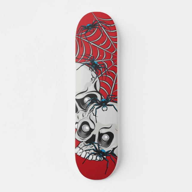 Spinnen und Schädel Skateboard (Vorne)