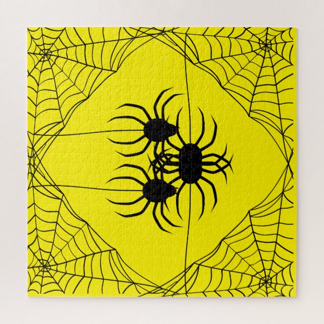 Spinnen und Web-Puzzle,676 Stk.,Gelb (Vertikal)