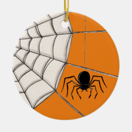 Spinnen und WebHalloween-Keramik Keramik Ornament