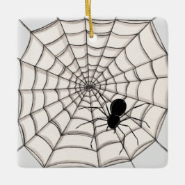 Spinnen und WebHalloween-Keramik Keramikornament