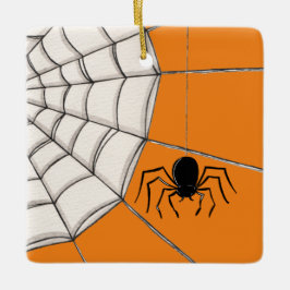 Spinnen und WebHalloween-Keramik Keramikornament