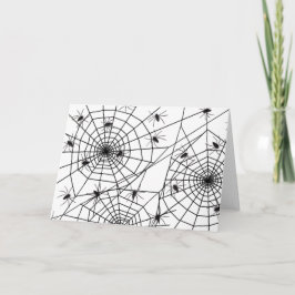 Spinnen und Webs, Halloween-Grußkarte Karte