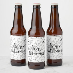 Spinnen Web Hand Drawn Doodles Bierflaschenetikett