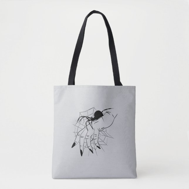 Spinnen Web & Hand Illustration Tasche (Vorderseite)