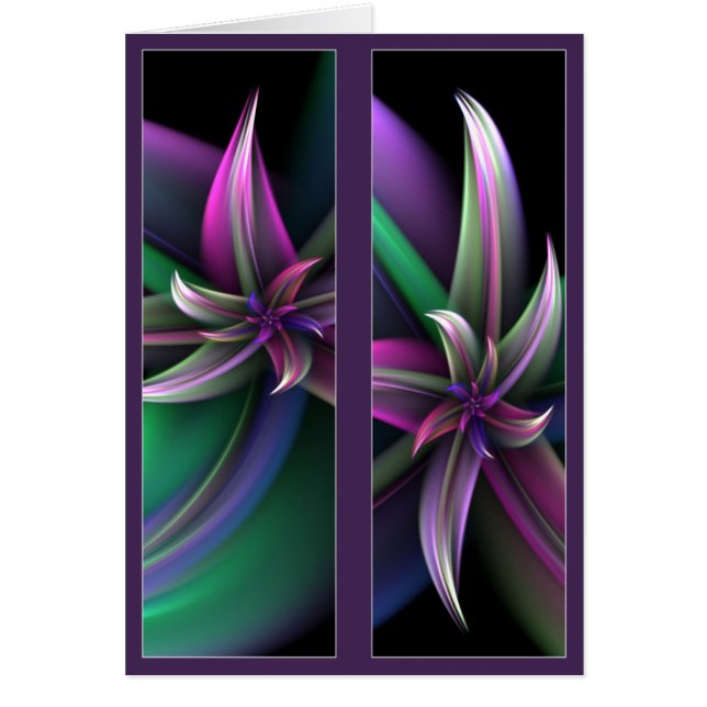 Spinnende Blumen-Lesezeichen-Karte (Vorne)