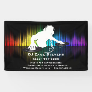 Spinnende Fahne DJ Vinyl Banner