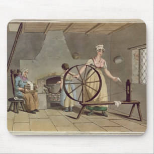 Spinnende Frau, 'vom Kostüm von Yorkshire Mousepad