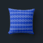 SPINNENDREIDEL & STARS BLAU & WEISS, Kissen<br><div class="desc">blau-weiß Dreidel Kissen STAR VON DAVID TRIM STAR OF DAVID ON BACK von Designer Sandy Closs ~ SandyCloss~</div>