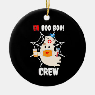 Spinnengeschenk   Boo Crew Nurse Halloween Niedlic Keramik Ornament