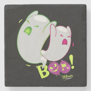 Spinnengeschenk Boo Geist Fledermäuse Spinne Gruse Steinuntersetzer