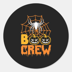 Spinnengeschenk Boo Pumpkin Halloween Spider Boo Runder Aufkleber