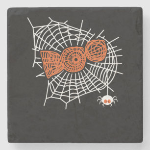 Spinnengeschenk Boo Spider Web für Frauen lustig Steinuntersetzer