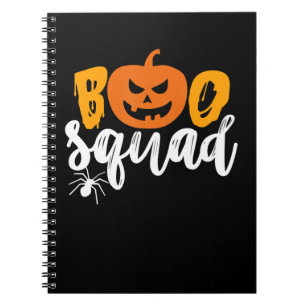 Spinnengeschenk Boo Squad - Halloween-Kürbisspin Notizblock
