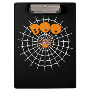Spinnengeschenk Funny Boo Spider WebHalloween Klemmbrett