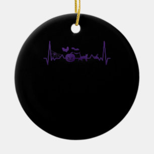 Spinnengeschenk Funny Heartbeat Line Halloween Keramik Ornament