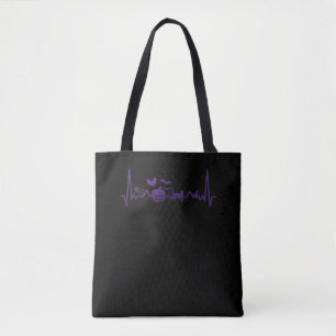 Spinnengeschenk Funny Heartbeat Line Halloween Tasche