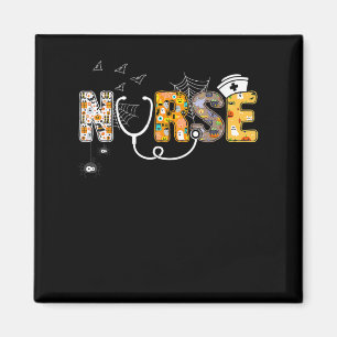 Spinnengeschenk Halloween-Krankenschwester mit K Magnet