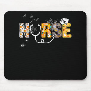 Spinnengeschenk Halloween-Krankenschwester mit K Mousepad