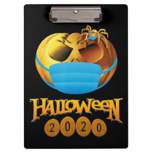 Spinnengeschenk Halloween Pumpkin and Spiole Mas Klemmbrett