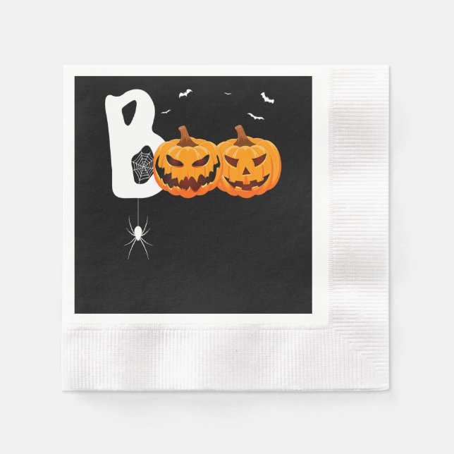 Spinnengeschenk | Halloween Pumpkins Spider Serviette (Vorderseite)