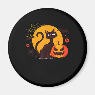 Spinnengeschenk Halloween schwarze Katze Spinne Magnet