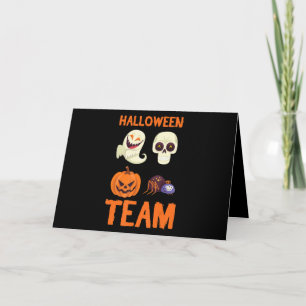 Spinnengeschenk Halloween Team Pumpkin Ghost Spi Karte