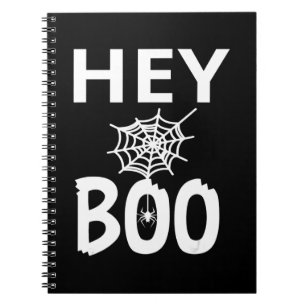 Spinnengeschenk Hey Boo Halloween Funny Spider W Notizblock