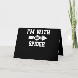 Spinnengeschenk Ich bin mit der Spiderkostümbese Karte