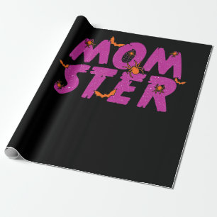 Spinnengeschenk MOMSTER Spinnennetz und BAT Hall Geschenkpapier