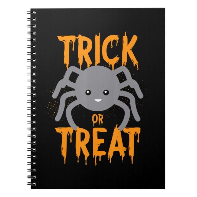 Spinnengeschenk | Spinne - Trick oder Treat - Hall Notizblock (Vorderseite)