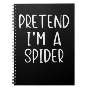 Spinnengeschenk Vortäuschen von Spiderkostüm Hall Notizblock