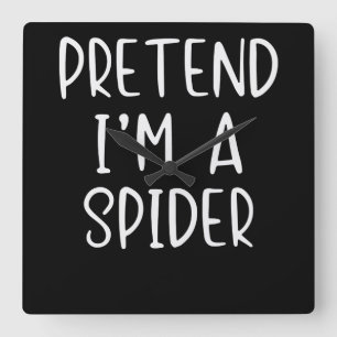 Spinnengeschenk  Vortäuschen von Spiderkostüm Hall Quadratische Wanduhr