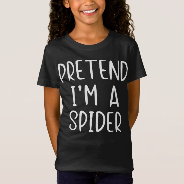 Spinnengeschenk |Vortäuschen von Spiderkostüm Hall T-Shirt (Vorderseite)