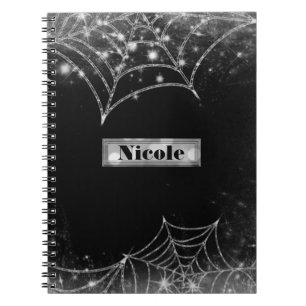 Spinnengewebe Halloween Gothic Glam Notizblock
