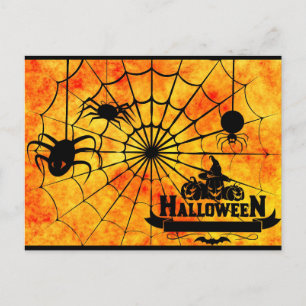 Spinnenhalloween Postkarte
