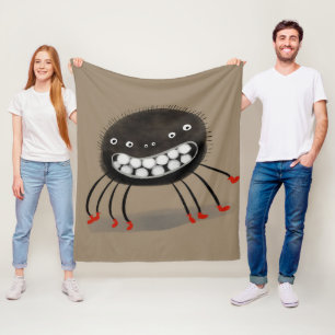 Spinnenliebhaber-Geschenk Ein lächelnder Spinnen Fleecedecke