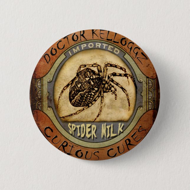 Spinnenmilch Button (Vorderseite)