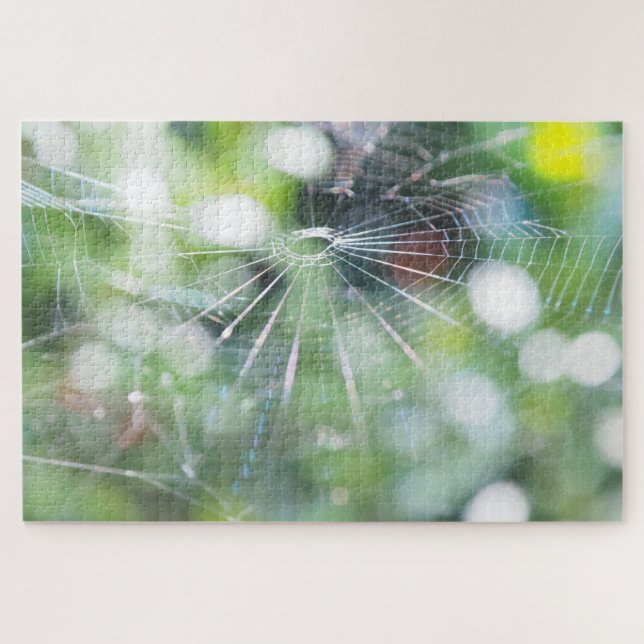 Spinnennetz-Foto-Puzzle (Horizontal)