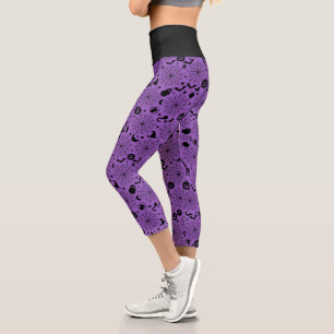 Spinnennetz Halloween Custom Color Capri Leggings