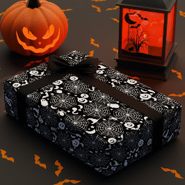 Spinnennetz Halloween Custom Color Geschenkpapier